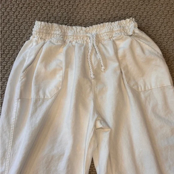 Ci Sono White Straight Leg Linen Pants Women’s Large - Picture 5 of 7